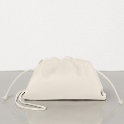 Bottega Veneta Pouch Mini Bag In White Calfskin TDBS2334