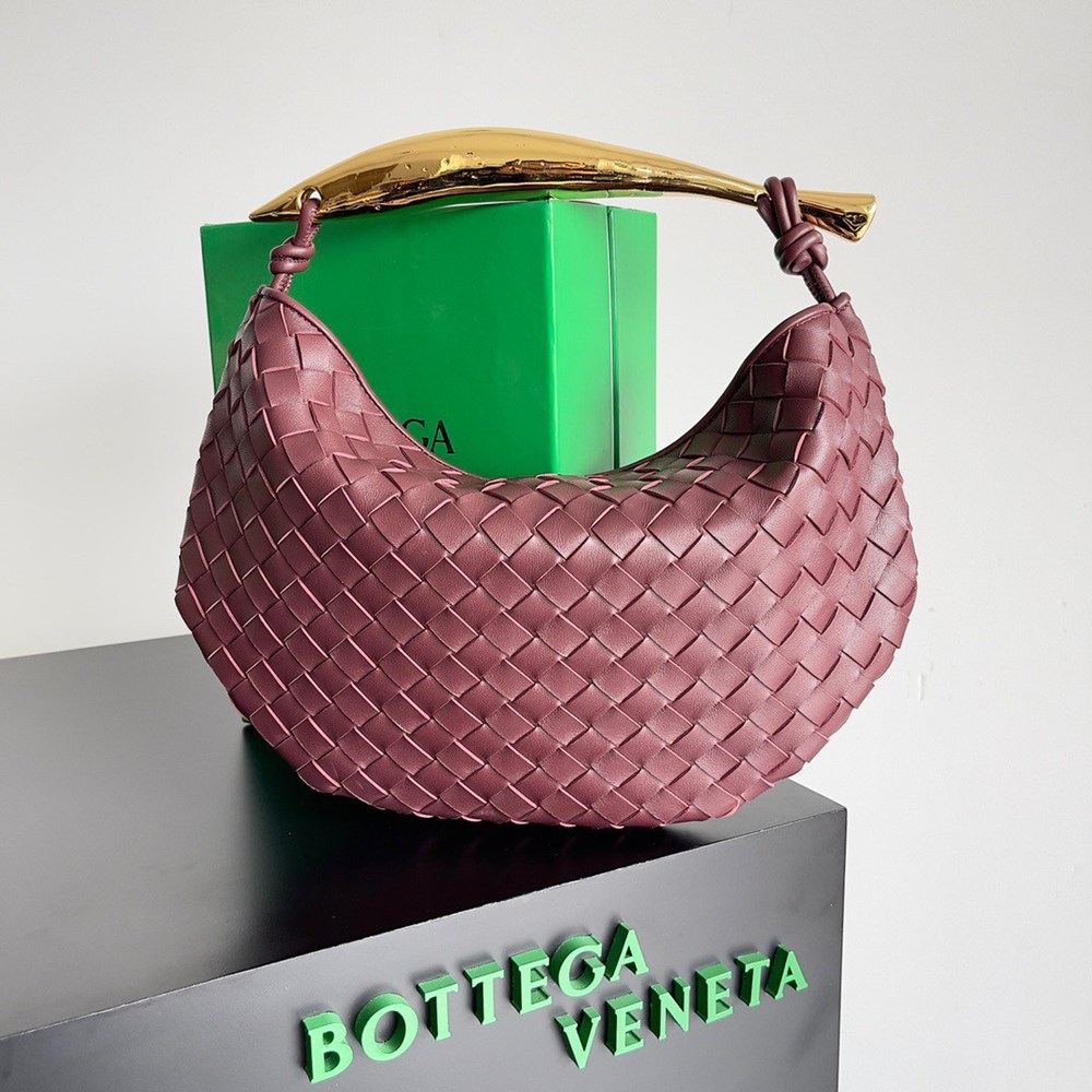 Bottega Veneta Sardine Small Bag In Barolo Intrecciato Lambskin TDBS2370