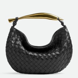 Bottega Veneta Sardine Small Bag In Black Intrecciato Lambskin TDBS2371