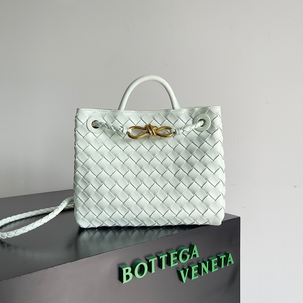 Bottega Veneta Small Andiamo Bag In Glacier Intrecciato Lambskin TDBS2016