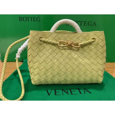 Bottega Veneta Small Andiamo Bag In Ice Cream Intrecciato Lambskin TDBS2017