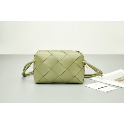 Bottega Veneta Small Cassette Camera Bag In Travertine Lambskin TDBS2191