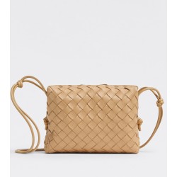 Bottega Veneta Small Loop Bag In Beige Intrecciato Lambskin TDBS2275