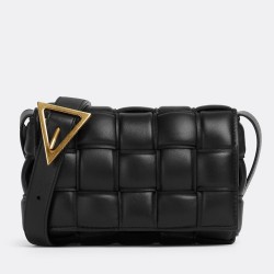 Bottega Veneta Small Padded Cassette Bag In Black Lambskin TDBS2155