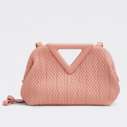 Bottega Veneta Small Point Bag In Peachy Quilted Leather TDBS2302