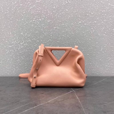 Bottega Veneta Small Point Top Handle Bag In Peachy Leather TDBS2308