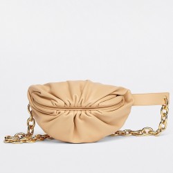 Bottega Veneta The Belt Chain Pouch In Almond Nappa Leather TDBS2335