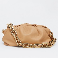 Bottega Veneta The Chain Pouch Bag In Beige Calfskin TDBS2338