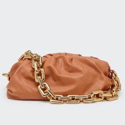 Bottega Veneta The Chain Pouch In Clay Calfskin TDBS2343