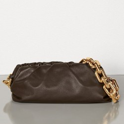 Bottega Veneta The Chain Pouch In Fondente Calfskin TDBS2344