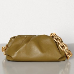 Bottega Veneta The Chain Pouch In Moutarde Calfskin TDBS2346