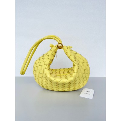 Bottega Veneta Turn Bag In Yellow Intrecciato Lambskin TDBS2397