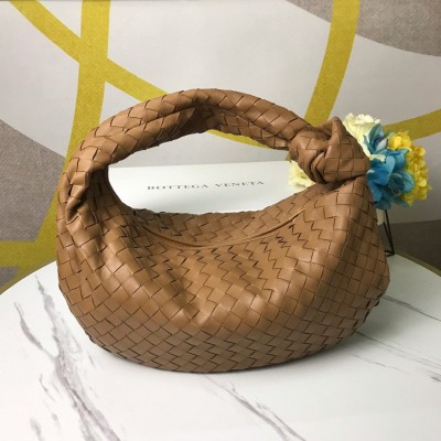 Bottega Veneta BV Jodie Small Bag In Caramel Intrecciato Lambskin