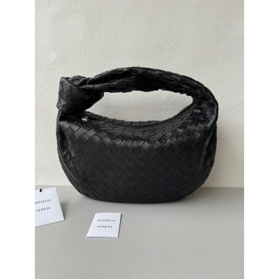 Bottega Veneta BV Jodie Teen Bag In Black Intrecciato Lambskin