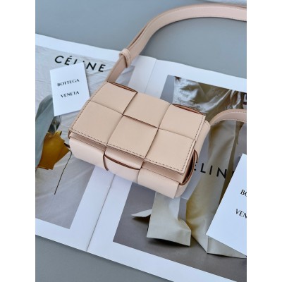 Bottega Veneta Candy Cassette Bag In Melon Washed Lambskin