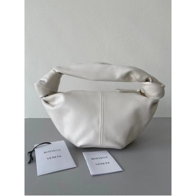 Bottega Veneta Double Knot Bag In White Calfskin