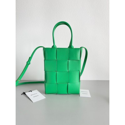 Bottega Veneta Mini Cassette Tote Bag In Parakeet Lambskin