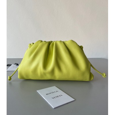 Bottega Veneta Mini Pouch with Strap in Kiwi Calfskin