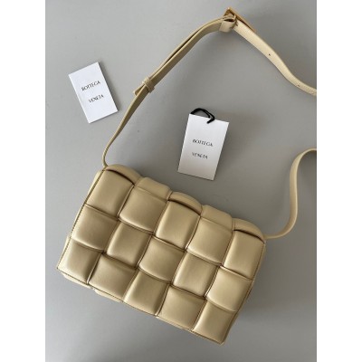 Bottega Veneta Padded Cassette Bag In Porridge Intrecciato Lambskin