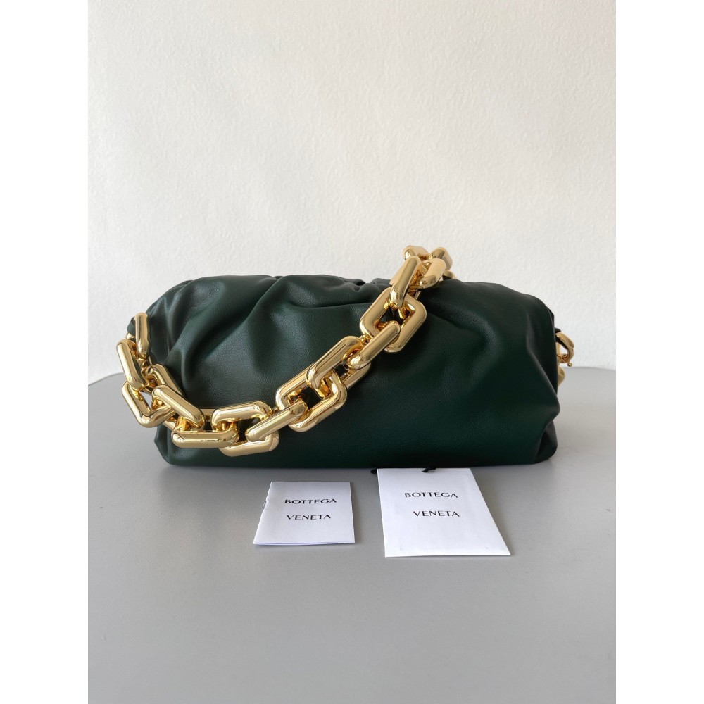 Bottega Veneta The Chain Pouch Bag In Raintree Calfskin