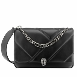 Bvlgari Serpenti Cabochon Medium Bag In Black Calfskin TDBS2401