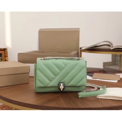 Bvlgari Serpenti Cabochon Small Bag In Mint Lambskin TDBS2405