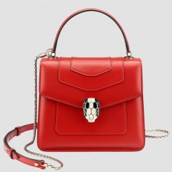 Bvlgari Serpenti Forever Small Bag In Red Calfskin TDBS2448