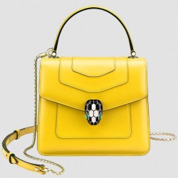 Bvlgari Serpenti Forever Small Bag in Yellow Calfskin TDBS2450