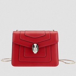 Bvlgari Serpenti Forever Small Crossbody Bag In Red Leather TDBS2419