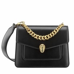 Bvlgari Serpenti Forever Small Crossbody Bag with Chain Black TDBS2425