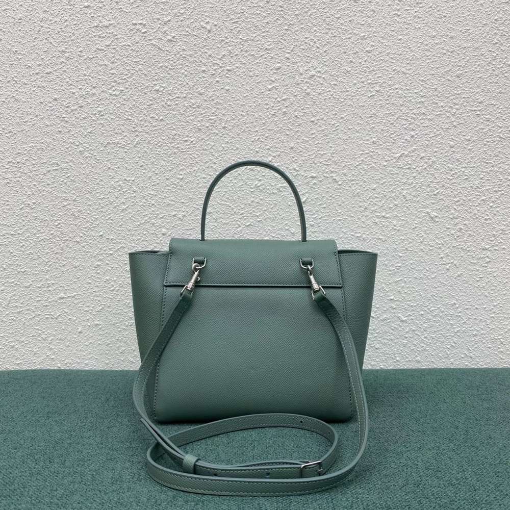 Celine Belt Nano Bag In Celadon Grained Calfskin TDBS2464