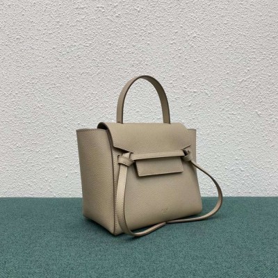 Celine Belt Nano Bag In Light Beige Grained Calfskin TDBS2466