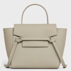 Celine Belt Nano Bag In Light Beige Grained Calfskin TDBS2466