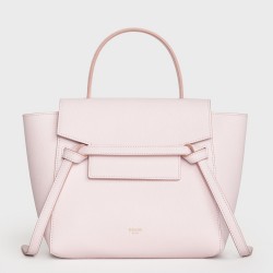 Celine Belt Nano Bag In Pale Pink Grained Calfskin TDBS2470