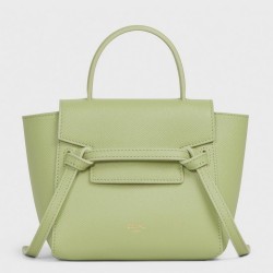 Celine Belt Nano Bag In Sage Grained Calfskin TDBS2473