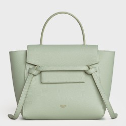 Celine Belt Nano Bag In Vert D'eau Grained Calfskin TDBS2475