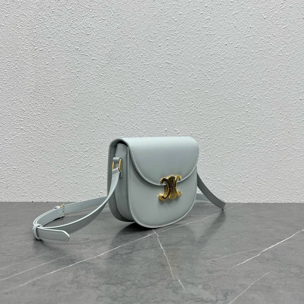 Celine Besace Clea Bag in Light Blue Shiny Calfskin TDBS2546