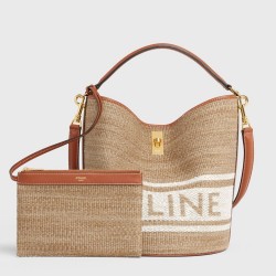 Celine Bucket 16 Bag In Textile with Celine Logo TDBS2519