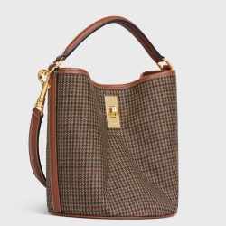 Celine Bucket 16 Bag In Tweed and Calfskin TDBS2520