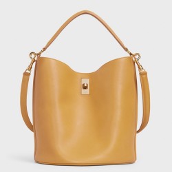 Celine Bucket 16 Bag In Yellow Soft Bare Calfskin TDBS2521