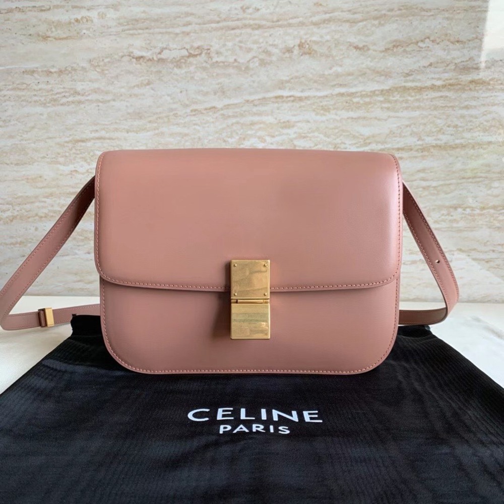 Celine Classic Box Medium Bag In Antique Rose Box Calfskin TDBS2494