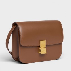 Celine Classic Box Medium Bag In Camel Box Calfskin TDBS2497