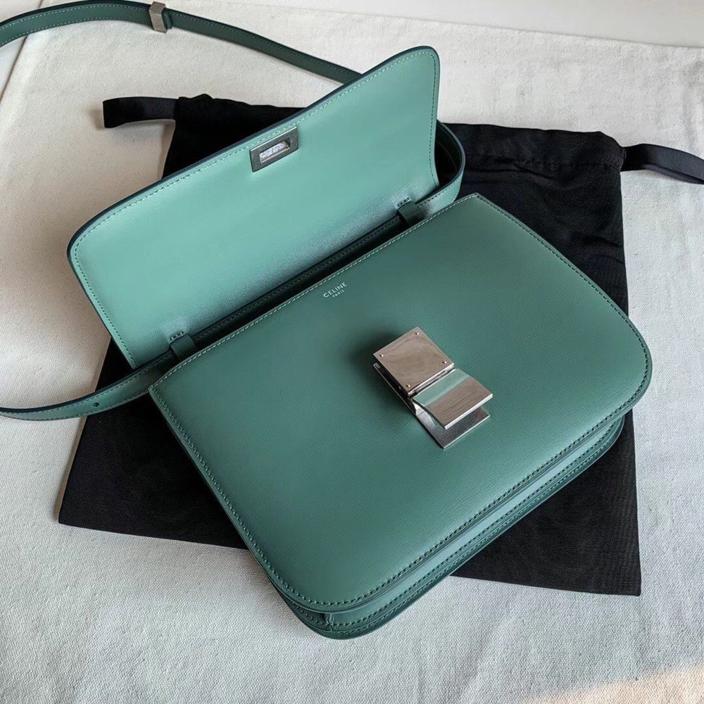 Celine Classic Box Medium Bag In Celadon Box Calfskin TDBS2499