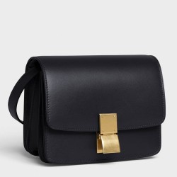 Celine Classic Box Small Bag In Black Box Calfskin TDBS2504