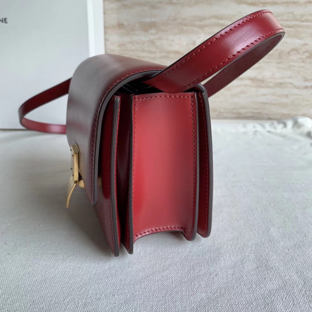 Celine Classic Box Small Bag In Red Box Calfskin TDBS2507