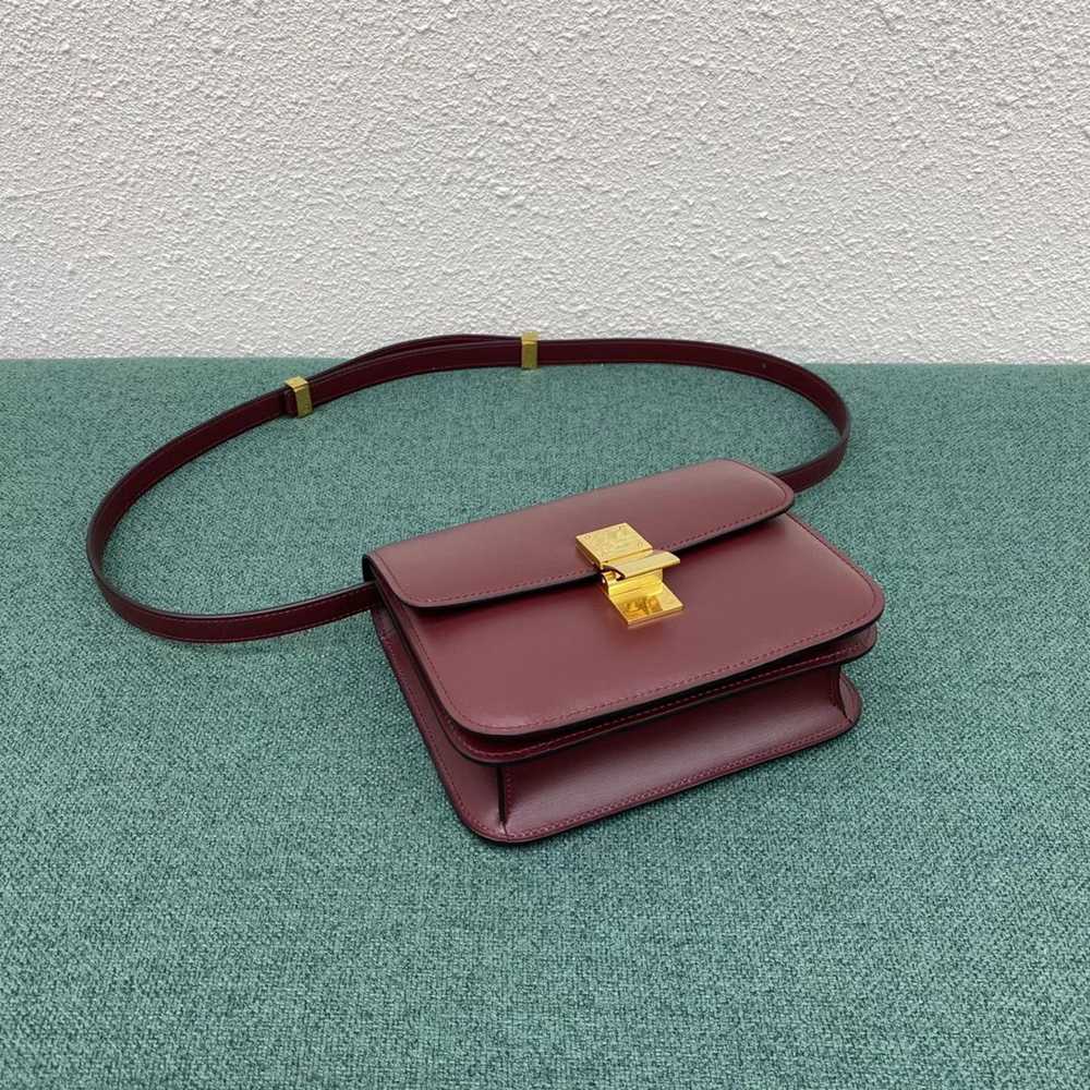 Celine Classic Box Teen Bag In Burgundy Box Calfskin TDBS2510