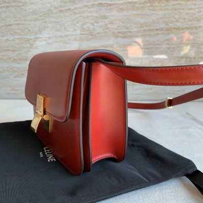 Celine Classic Box Teen Bag In Red Box Calfskin TDBS2512