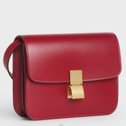 Celine Classic Box Teen Bag In Red Box Calfskin TDBS2512