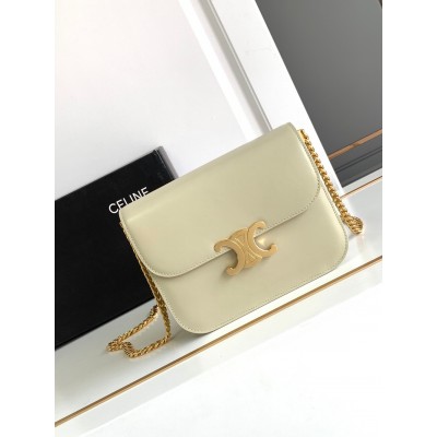 Celine College Triomphe Chain Bag in Pampa Leather TDBS2596