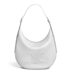 Celine Heloise Cuir Triomphe Bag in White Calfskin TDBS2599